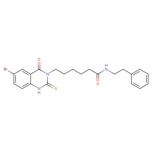 6-(6-bromo-4-oxo-2-sulfanylidene-1,2,3,4-tetrahydroquinazolin-3-yl)-N-(2-phenylethyl)hexanamide