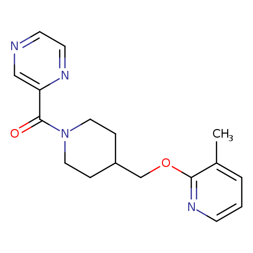 2-(4-{[(3-methylpyridin-2-yl)oxy]methyl}piperidine-1-carbonyl)pyrazine