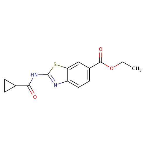 ethyl 2-cyclopropaneamido-1,3-benzothiazole-6-carboxylate