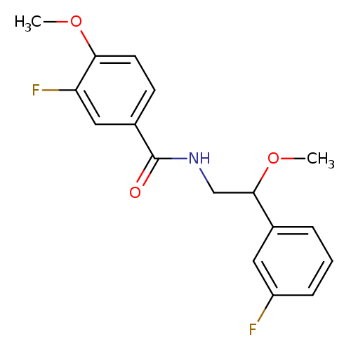3-fluoro-N-[2-(3-fluorophenyl)-2-methoxyethyl]-4-methoxybenzamide