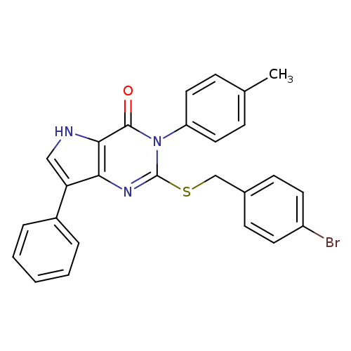 2-{[(4-bromophenyl)methyl]sulfanyl}-3-(4-methylphenyl)-7-phenyl-3H,4H,5H-pyrrolo[3,2-d]pyrimidin-4-one