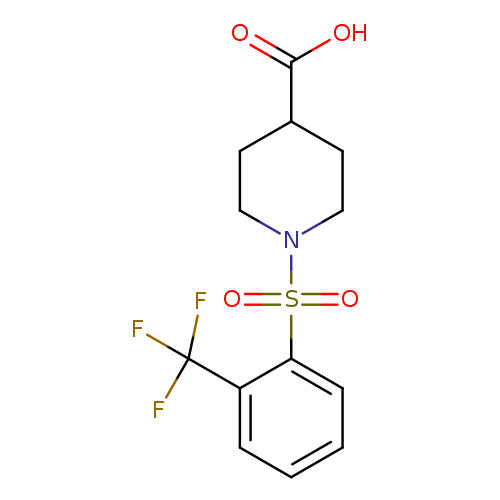 1-[2-(trifluoromethyl)benzenesulfonyl]piperidine-4-carboxylic acid