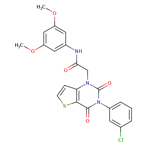 2-[3-(3-chlorophenyl)-2,4-dioxo-1H,2H,3H,4H-thieno[3,2-d]pyrimidin-1-yl]-N-(3,5-dimethoxyphenyl)acetamide