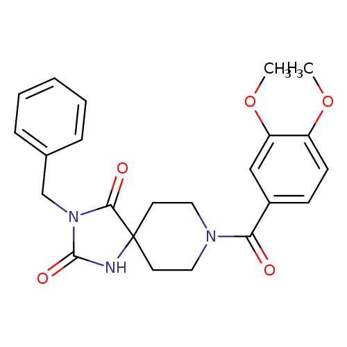 3-benzyl-8-(3,4-dimethoxybenzoyl)-1,3,8-triazaspiro[4.5]decane-2,4-dione