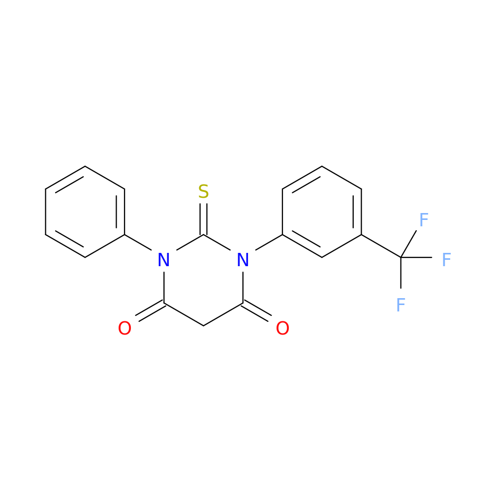 1-phenyl-2-sulfanylidene-3-[3-(trifluoromethyl)phenyl]-1,3-diazinane-4,6-dione