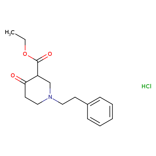 3-Piperidinecarboxylicacid, 4-oxo-1-(2-phenylethyl)-, ethyl ester, hydrochloride (1:1)