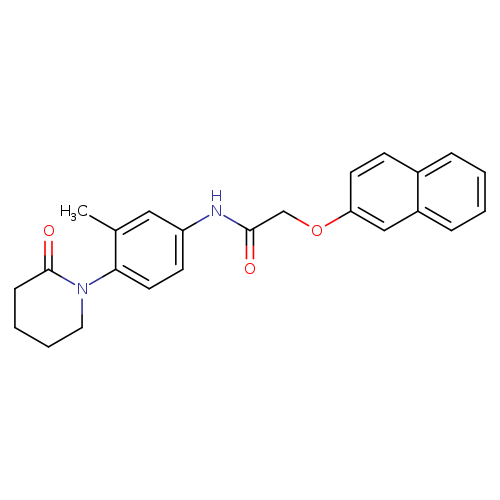N-[3-methyl-4-(2-oxopiperidin-1-yl)phenyl]-2-(naphthalen-2-yloxy)acetamide