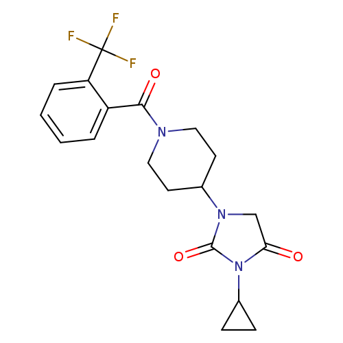 3-cyclopropyl-1-{1-[2-(trifluoromethyl)benzoyl]piperidin-4-yl}imidazolidine-2,4-dione