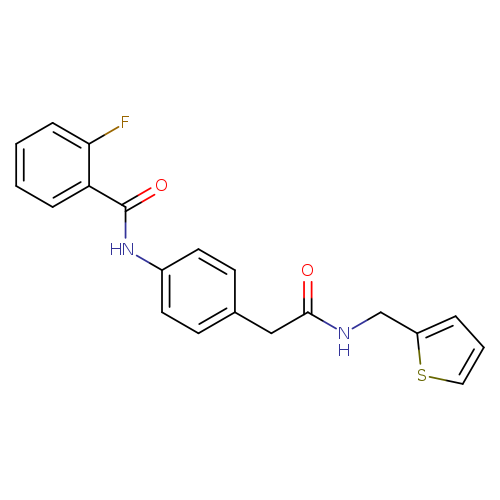 2-fluoro-N-[4-({[(thiophen-2-yl)methyl]carbamoyl}methyl)phenyl]benzamide