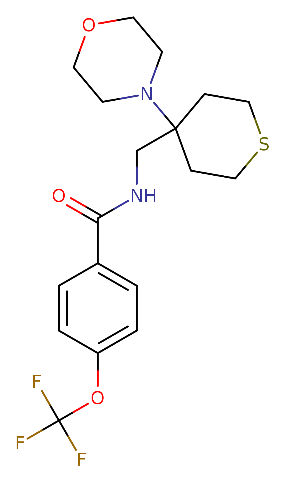 N-{[4-(morpholin-4-yl)thian-4-yl]methyl}-4-(trifluoromethoxy)benzamide