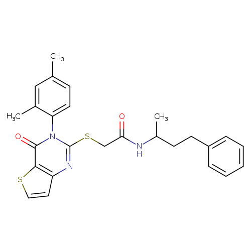 2-{[3-(2,4-dimethylphenyl)-4-oxo-3H,4H-thieno[3,2-d]pyrimidin-2-yl]sulfanyl}-N-(4-phenylbutan-2-yl)acetamide