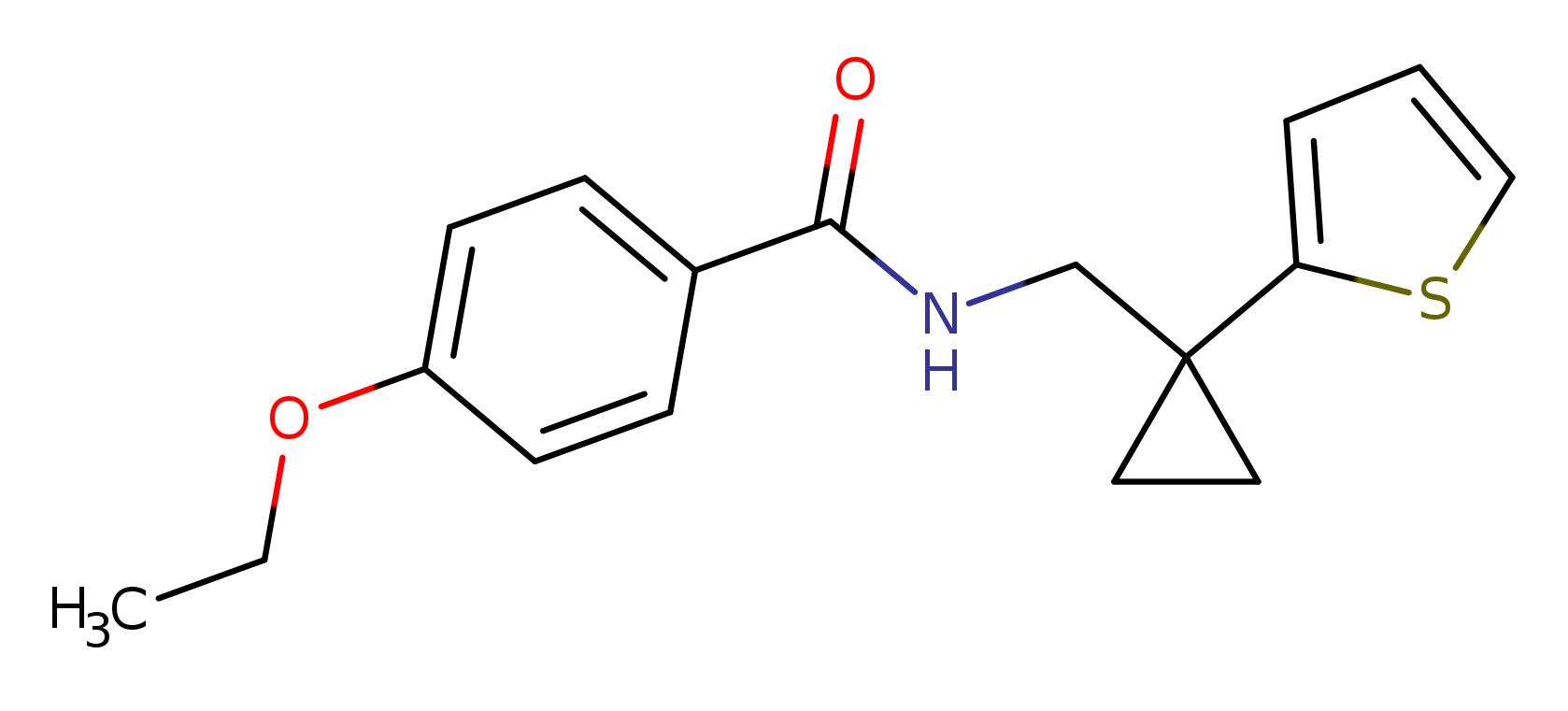 4-ethoxy-N-{[1-(thiophen-2-yl)cyclopropyl]methyl}benzamide