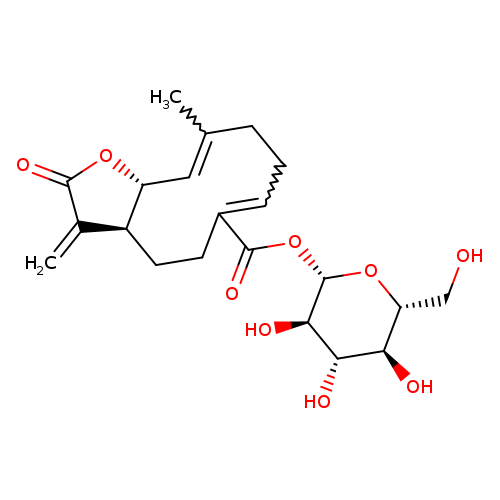 β-D-Glucopyranose, 1-[(3aS,6Z,10E,11aR)-2,3,3a,4,5,8,9,11a-octahydro-10-methyl-3-methylene-2-oxocyclodeca[b]furan-6-carboxylate]