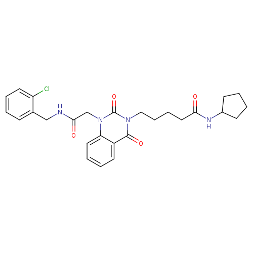 5-[1-({[(2-chlorophenyl)methyl]carbamoyl}methyl)-2,4-dioxo-1,2,3,4-tetrahydroquinazolin-3-yl]-N-cyclopentylpentanamide