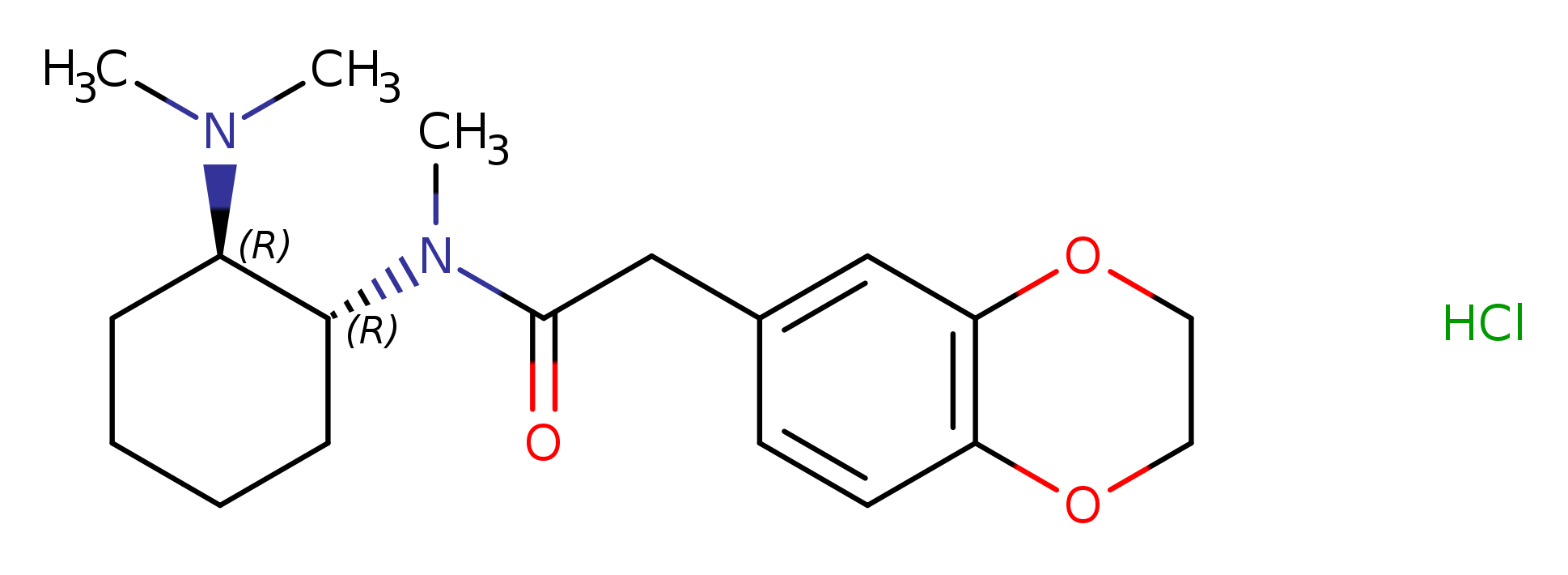 trans-2-(2,3-dihydrobenzo[b][1,4]dioxin-6-yl)-N-2-(dimethylamino)cyclohexyl)-N-methylacetamide,monohydrochloride