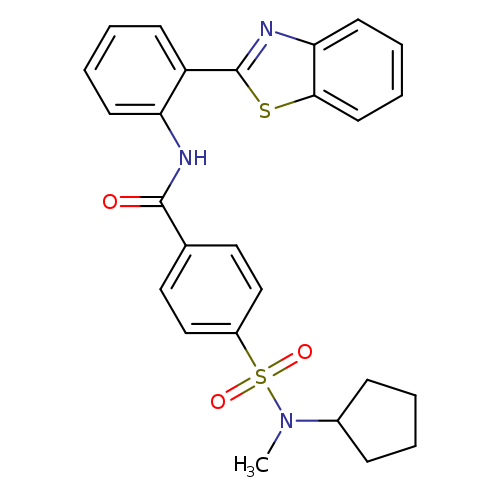 N-[2-(1,3-benzothiazol-2-yl)phenyl]-4-[cyclopentyl(methyl)sulfamoyl]benzamide