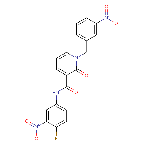 N-(4-fluoro-3-nitrophenyl)-1-[(3-nitrophenyl)methyl]-2-oxo-1,2-dihydropyridine-3-carboxamide