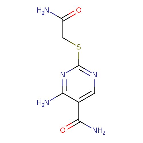 4-amino-2-[(carbamoylmethyl)sulfanyl]pyrimidine-5-carboxamide