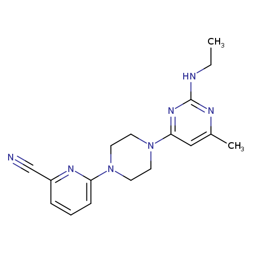 6-{4-[2-(ethylamino)-6-methylpyrimidin-4-yl]piperazin-1-yl}pyridine-2-carbonitrile