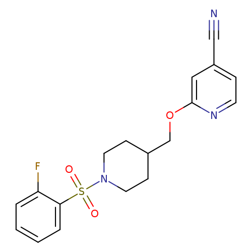 2-{[1-(2-fluorobenzenesulfonyl)piperidin-4-yl]methoxy}pyridine-4-carbonitrile