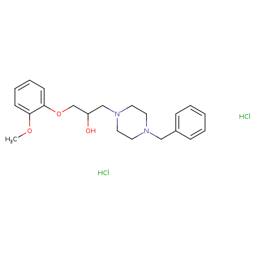 1-(4-benzylpiperazin-1-yl)-3-(2-methoxyphenoxy)propan-2-ol dihydrochloride