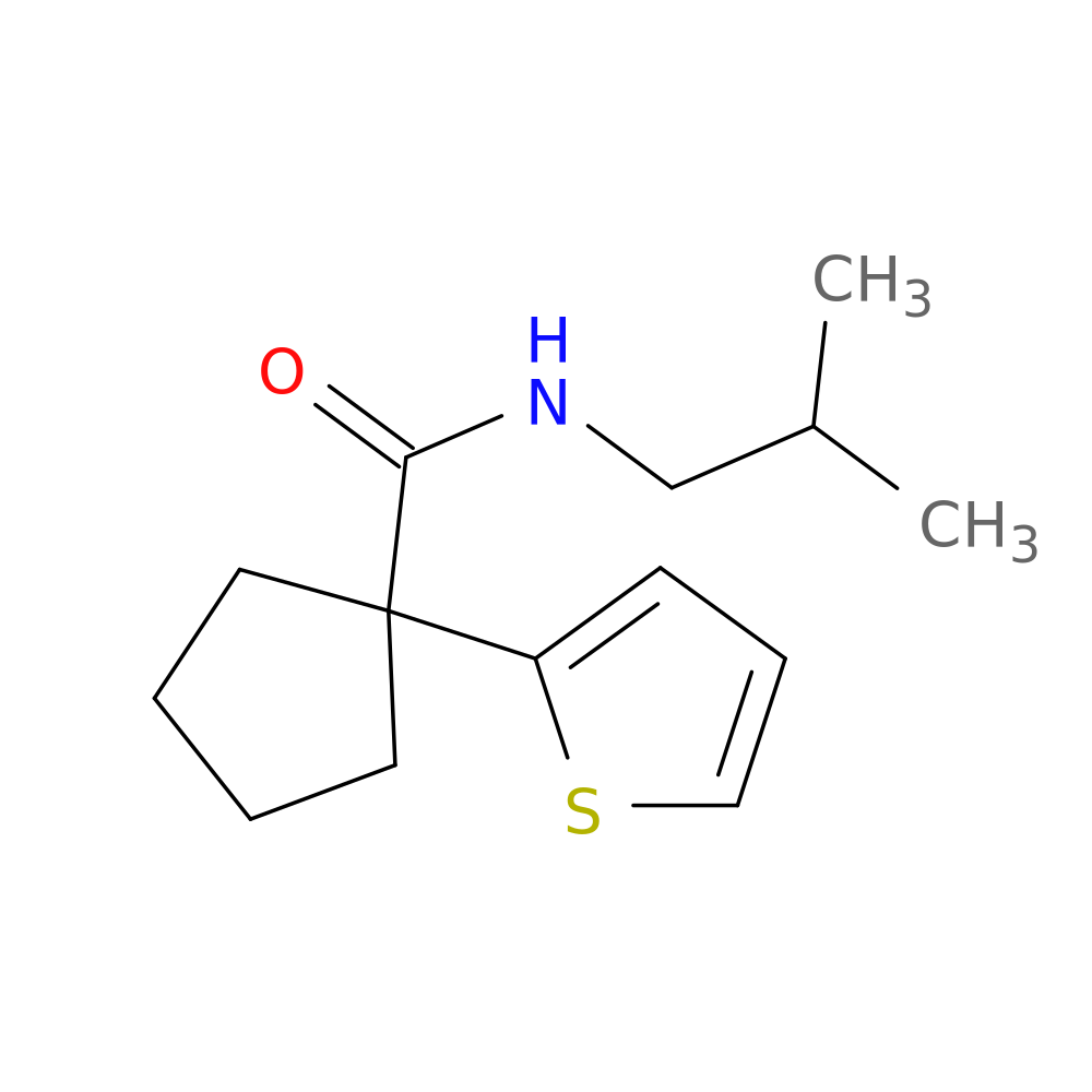 N-(2-methylpropyl)-1-(thiophen-2-yl)cyclopentane-1-carboxamide