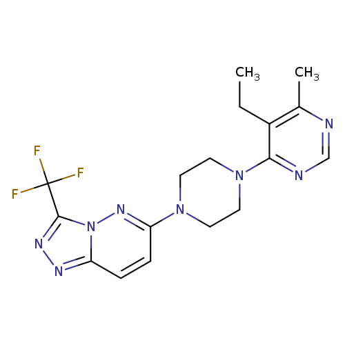 5-ethyl-4-methyl-6-{4-[3-(trifluoromethyl)-[1,2,4]triazolo[4,3-b]pyridazin-6-yl]piperazin-1-yl}pyrimidine