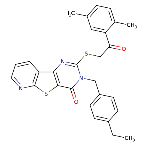 4-{[2-(2,5-dimethylphenyl)-2-oxoethyl]sulfanyl}-5-[(4-ethylphenyl)methyl]-8-thia-3,5,10-triazatricyclo[7.4.0.0^{2,7}]trideca-1(9),2(7),3,10,12-pentaen-6-one