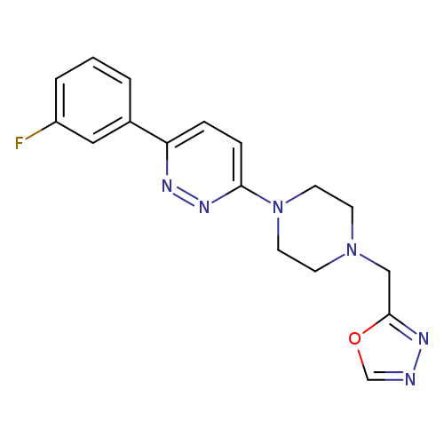 3-(3-fluorophenyl)-6-{4-[(1,3,4-oxadiazol-2-yl)methyl]piperazin-1-yl}pyridazine