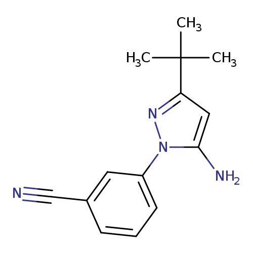 3-(3-tert-butyl-5-amino-1H-pyrazol-1-yl)benzonitrile