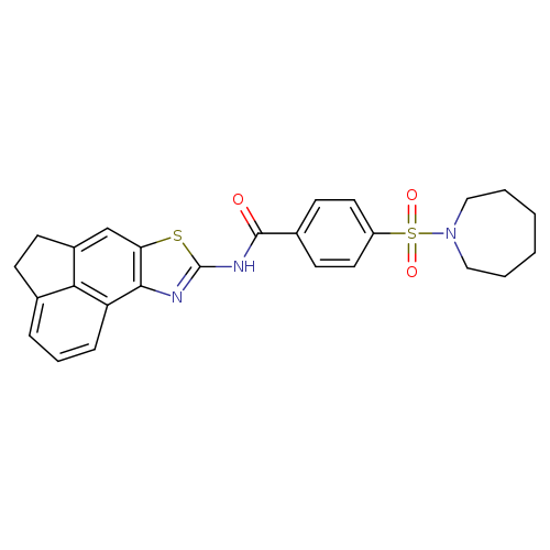 4-(azepane-1-sulfonyl)-N-{5-thia-3-azatetracyclo[6.6.1.0^{2,6}.0^{11,15}]pentadeca-1(15),2(6),3,7,11,13-hexaen-4-yl}benzamide