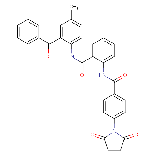 N-{2-[(2-benzoyl-4-methylphenyl)carbamoyl]phenyl}-4-(2,5-dioxopyrrolidin-1-yl)benzamide
