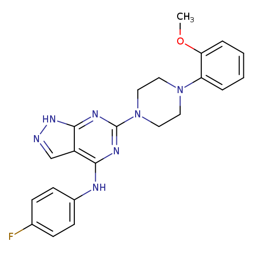 N-(4-fluorophenyl)-6-[4-(2-methoxyphenyl)piperazin-1-yl]-1H-pyrazolo[3,4-d]pyrimidin-4-amine