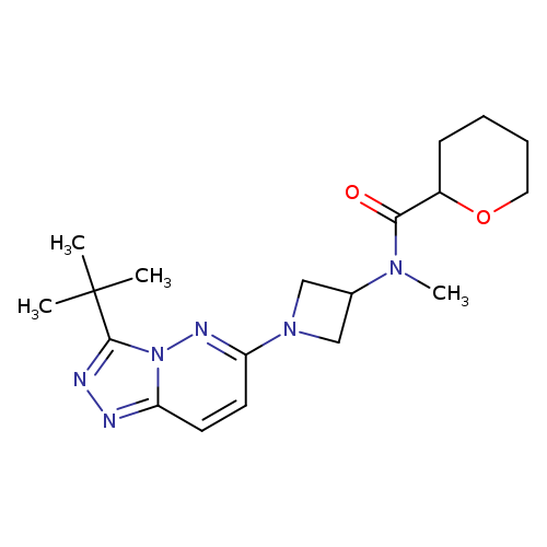 N-(1-{3-tert-butyl-[1,2,4]triazolo[4,3-b]pyridazin-6-yl}azetidin-3-yl)-N-methyloxane-2-carboxamide