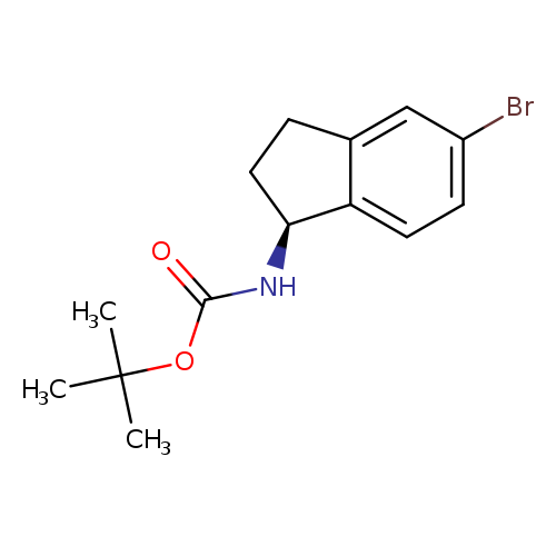 Carbamic acid, N-[(1S)-5-bromo-2,3-dihydro-1H-inden-1-yl]-, 1,1-dimethylethyl ester