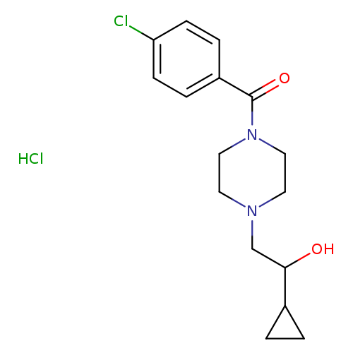 2-[4-(4-chlorobenzoyl)piperazin-1-yl]-1-cyclopropylethan-1-ol hydrochloride