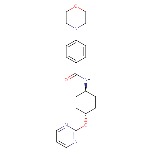 4-(morpholin-4-yl)-N-[(1r,4r)-4-(pyrimidin-2-yloxy)cyclohexyl]benzamide