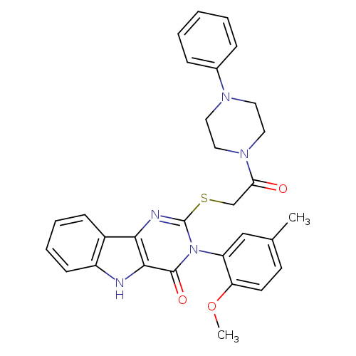 3-(2-methoxy-5-methylphenyl)-2-{[2-oxo-2-(4-phenylpiperazin-1-yl)ethyl]sulfanyl}-3H,4H,5H-pyrimido[5,4-b]indol-4-one