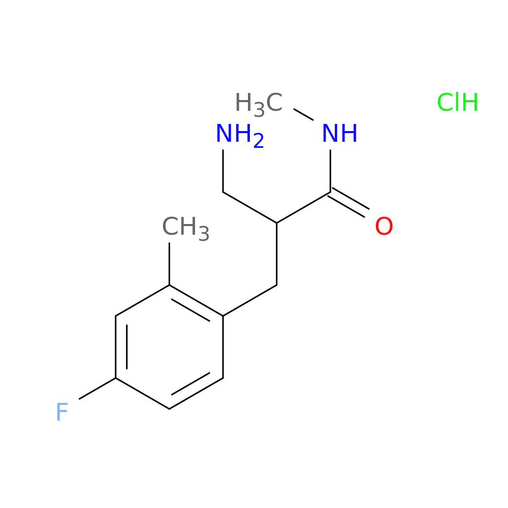 3-Amino-2-[(4-fluoro-2-methylphenyl)methyl]-N-methylpropanamide hydrochloride