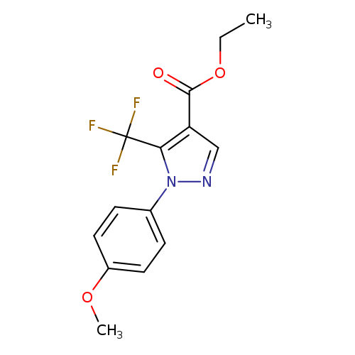 1H-Pyrazole-4-carboxylicacid, 1-(4-methoxyphenyl)-5-(trifluoromethyl)-, ethyl ester