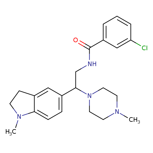 3-chloro-N-[2-(1-methyl-2,3-dihydro-1H-indol-5-yl)-2-(4-methylpiperazin-1-yl)ethyl]benzamide