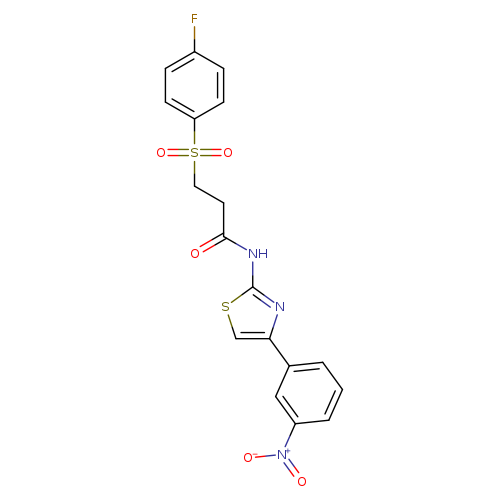 3-(4-fluorobenzenesulfonyl)-N-[4-(3-nitrophenyl)-1,3-thiazol-2-yl]propanamide