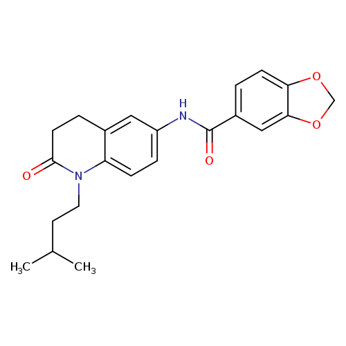 N-[1-(3-methylbutyl)-2-oxo-1,2,3,4-tetrahydroquinolin-6-yl]-2H-1,3-benzodioxole-5-carboxamide