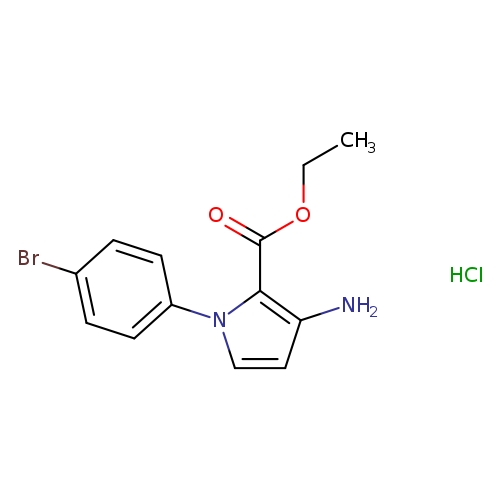 1H-Pyrrole-2-carboxylic acid, 3-amino-1-(4-bromophenyl)-, ethyl ester, hydrochloride (1:1)