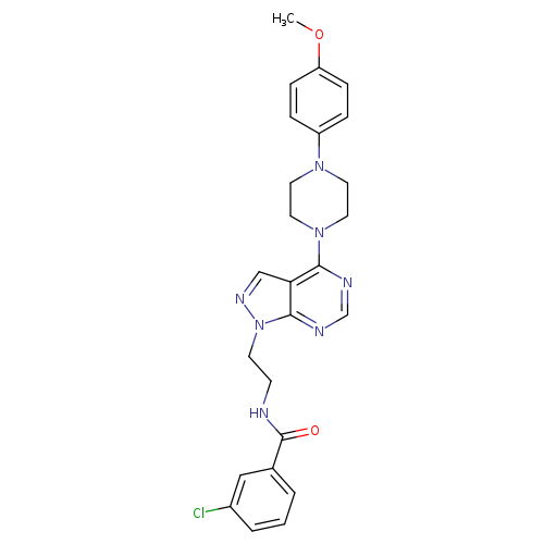 3-chloro-N-(2-{4-[4-(4-methoxyphenyl)piperazin-1-yl]-1H-pyrazolo[3,4-d]pyrimidin-1-yl}ethyl)benzamide