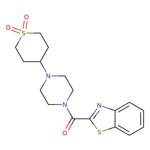 4-[4-(1,3-benzothiazole-2-carbonyl)piperazin-1-yl]-1lambda6-thiane-1,1-dione