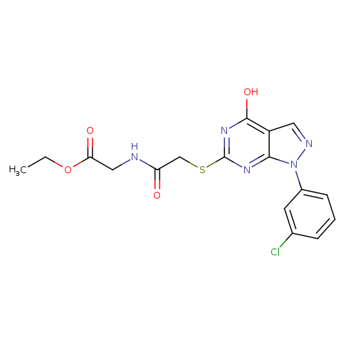 ethyl 2-(2-{[1-(3-chlorophenyl)-4-hydroxy-1H-pyrazolo[3,4-d]pyrimidin-6-yl]sulfanyl}acetamido)acetate