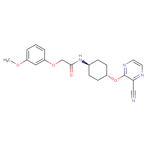 2-(3-methoxyphenoxy)-N-[(1r,4r)-4-[(3-cyanopyrazin-2-yl)oxy]cyclohexyl]acetamide