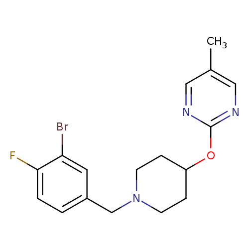 2-({1-[(3-bromo-4-fluorophenyl)methyl]piperidin-4-yl}oxy)-5-methylpyrimidine