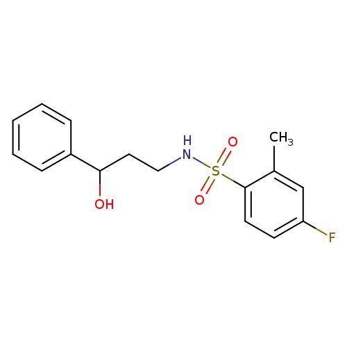 4-fluoro-N-(3-hydroxy-3-phenylpropyl)-2-methylbenzene-1-sulfonamide